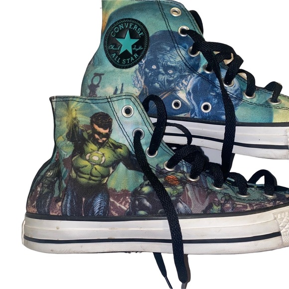Converse Green Lantern DC Comics Chuck Taylor Sneakers size men 9 or women 11 - Picture 1 of 6